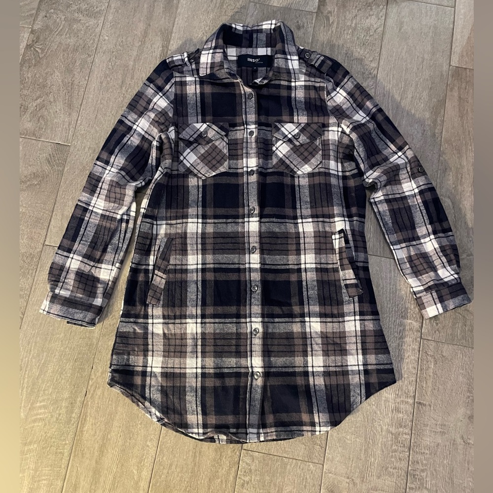 Womens Flannel dress Long sleeve